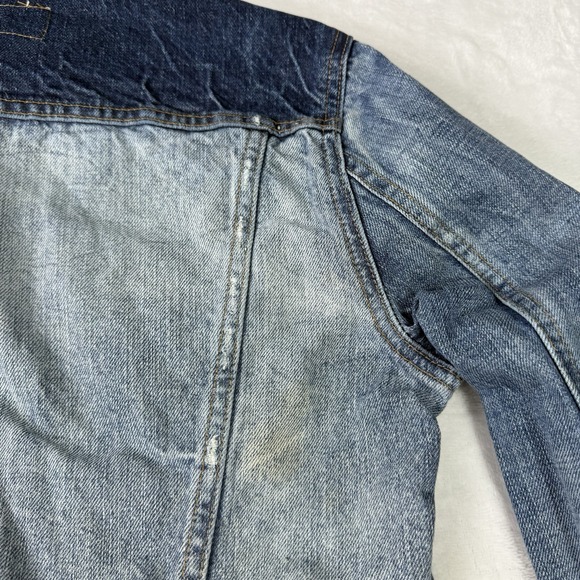 Ralph Lauren Denim & Supply Distressed Rip & Jean Jacket Womens Medium 2 Tone - Picture 9 of 16